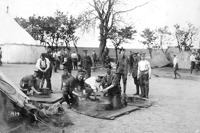 Photo noir et blanc soldats Terre-Neuve